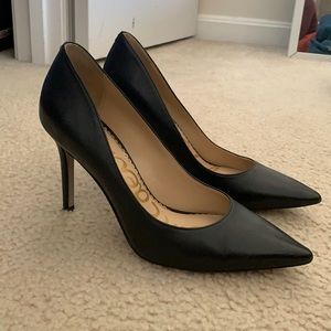 Women’s leather black heels